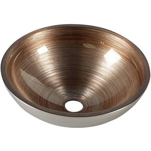 Waskom Sapho Murano Rond 40x14 cm Glas Koper