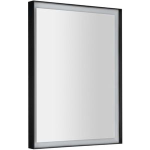 Badkamerspiegel Sapho Sort Led 60x80 cm LED-Verlichting Frame Mat Zwart