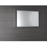 Sapho Sort spiegel met achter LED verlichting 100x70 mat zwart