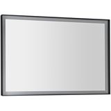 Sapho Sort spiegel met achter LED verlichting 100x70 mat zwart