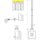 Sapho KTX elektrisch verwarmingselement 400W chroom