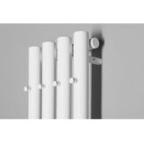 Designradiator sapho pilon recht 27x180 cm 660w incl. 4 haken wit