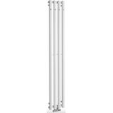 Designradiator sapho pilon recht 27x180 cm 660w incl. 4 haken wit