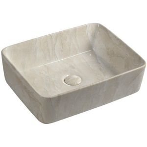 Keramische opbouw waskom sapho dalma 48x38 cm beige