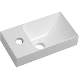 Fontein sapho piccolino 30,8x10x17 cm links kraangat wit