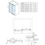 Polysan Altis Line schuifdeur 110x200 chroom