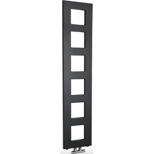 Designradiator sapho block 28x133 cm mat zwart