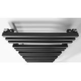 Designradiator sapho fantina recht 50x164,7 cm 495w mat zwart