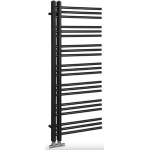 Handdoekradiator sapho dorlion recht 50x120 cm mat zwart