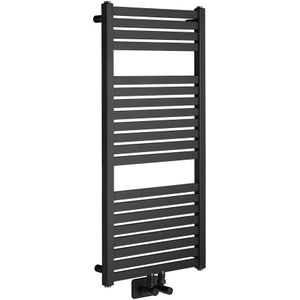 Aqualine Tondi handdoek radiator 45x97 mat zwart