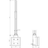 Sapho KTX elektrisch verwarmingselement 400W mat zwart