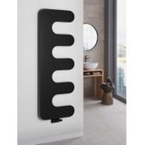 Designradiator sapho evolla 49x139 cm mat zwart