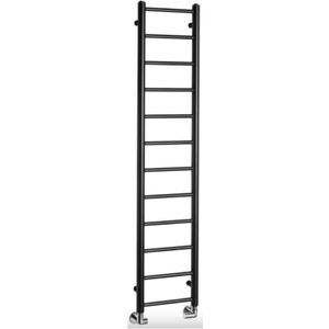 Handdoekradiator sapho dina recht 30x138 cm mat zwart