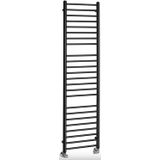 Handdoekradiator sapho dina recht 40x156 cm mat zwart