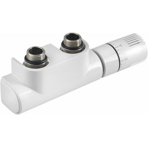 Aqualine Top 50 thermostatisch kraanset middenaansluiting rechts wit