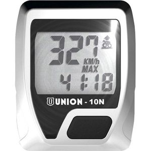 Union - 10N Fietscomputer - Wit - 10 Functies - Waterbestendig