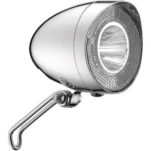 Union Retro LED fietskoplamp - 40 lux - zwart - naafdynamo - met auto sensor en standlicht