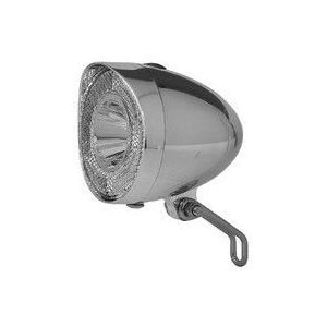 Union Retro LED Koplamp  Chroom / Zilver - Op Batterij