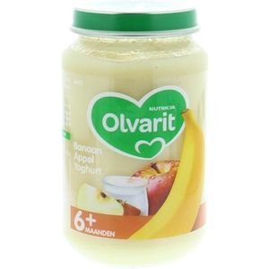 Olvarit - Fruithapje - Banaan, Appel, Yoghurt - 6 maanden - 200ml