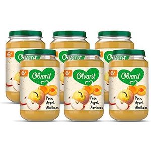 Olvarit Fruithapje 6+ Maanden – Peer Appel Abrikoos - 6 x 200g