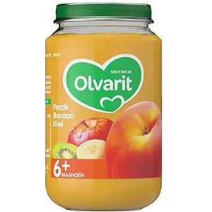 Olvarit Fruithapje 6+ Maanden – Perzik Banaan Kiwi - 6 x 200g