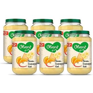 Olvarit Fruithapje 12+ Maanden – Banaan Sinaasappel Koek – 6 x 200g