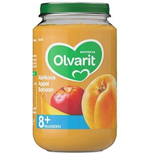 Olvarit Fruithapje 8+ Maanden – Abrikoos Appel Banaan - 6 x 200g