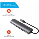 FIXED - HUB Pro - Docking Station - Space Gray - Aluminium - 6 Poorten - 4K HDMI