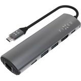 FIXED - HUB Pro - Docking Station - Space Gray - Aluminium - 6 Poorten - 4K HDMI