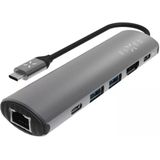 FIXED - HUB Pro - Docking Station - Space Gray - Aluminium - 6 Poorten - 4K HDMI