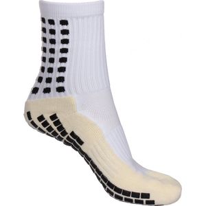 SoxShort Gripsokken - compressie vlakken - Wit - voetbal - tennis - boxen - handbal - volleybal - hardlopen