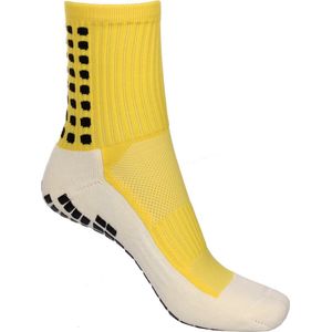 SoxShort Gripsokken - compressie vlakken - Geel - voetbal - tennis - boxen - handbal - volleybal - hardlopen