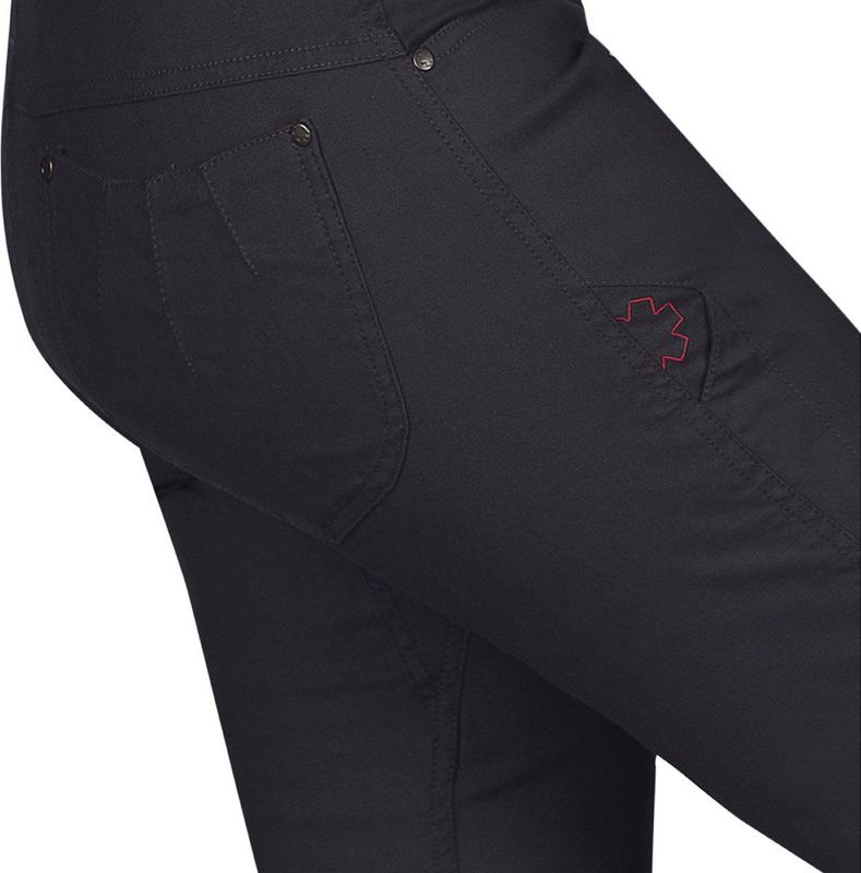 Wandelbroek - Slim-Cut - Zwart - Katoen/Elastaan/Lyocell/Linnen