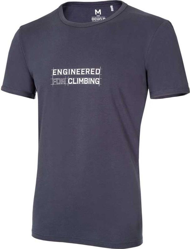 Ocun - Classic T Organic EFC - Sportshirt - Grijs/Blauw - 100% Katoen