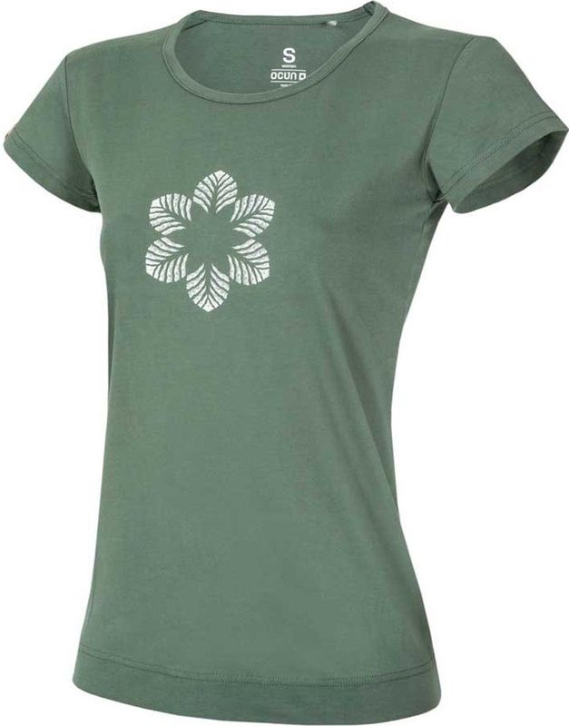 Ocun - Classic T Organic Flower - T-shirt - Olijfgroen - 100% Katoen