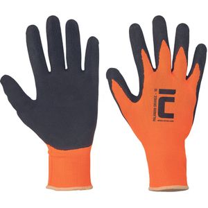 Latex foam handschoenen 10/XL oranje (Paar)