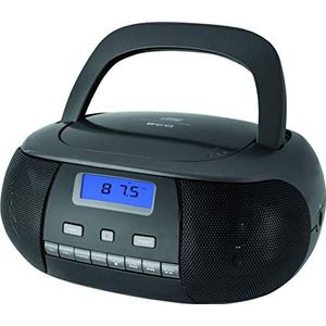 ECG CDR 500 Titan CD-radio - CD, CD-R/RW; MP3; FM Radio; 20 tuner-voorkeuze; LCD-display; klok (in de modus STAND-BY); AUX-ingang; hoofdtelefoonuitgang grijs-zilver