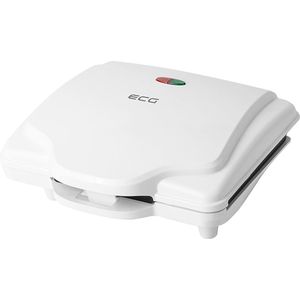 ECG S 1370 Waffle - Tosti ijzer voor 2 vierkante wafels – Tosti apparaat met anti aanbaklaag - 700 watt - Wit