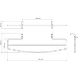 Sapho - Handdoekbeugel - Wit - Staal - 60x21.4 cm