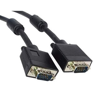 PremiumCord VGA Monitorkabel 2 m, M/M, HQ (Koax), SVGA Video Monitor Coaxial Kabel für Full HD 1080p, DDC2, schwarz