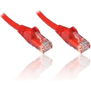 PremiumCord Netwerkkabel, ethernet, LAN en patchkabel, CAT5e, UTP, snel, flexibel en robuust, RJ45-kabel, 1 Gbit/S, AWG 26/7, koperen kabel, 100% Cu, rood, 1 m