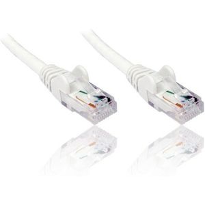 PremiumCord Netwerkkabel, ethernet, LAN en patchkabel, Cat6, UTP, snel, flexibel en robuust, RJ45-kabel, 1 Gbit/S, AWG 26/7, koperen kabel, 100% Cu, wit, 0,25 m