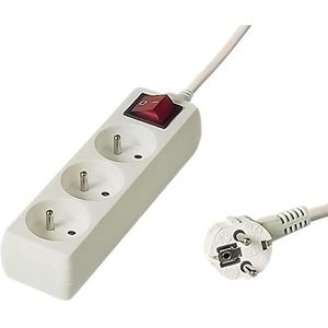 PremiumCord, Stekkerdoos, PP3K-02 stroomuitbreiding 3 stopcontact(en) Wit (3 x, 2 m)
