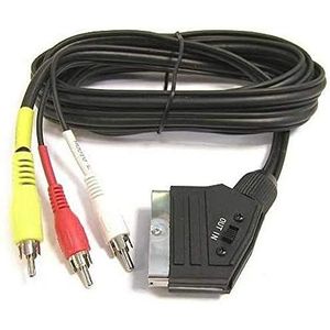 PremiumCord Cable Scart - RCA (Cinch) x3 1.5m zwart (kjssc-2)