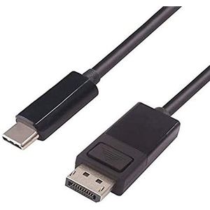 PremiumCord USB-C naar DisplayPort 4K 2m USB 3.1 type C stekker naar DP-stekker, aansluitkabel voor TV, resolutie 4K 2160p, Full HD 1080p @60Hz, kleur zwart