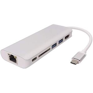 KRUP USB 3.1 M A adapter - RJ45 H HDMI h, 2 x USB3.0, SD Card USB 3.1 wit 0,20 m