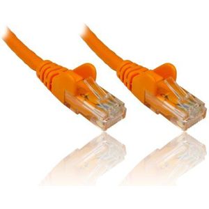 PremiumCord Netwerkkabel, ethernet, LAN en patchkabel, CAT5e, UTP, snel, flexibel en robuust, RJ45-kabel, 1 Gbit/S, AWG 26/7, koperen kabel, 100% Cu, oranje, 1 m