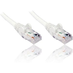 PremiumCord netwerkkabel, ethernet, LAN en Patch Cat6, UTP, snel, flexibel en robuust, RJ45-kabel, 1 Gbit/s, AWG 26/7, 100% Cu-koperen kabel, wit, 7 meter