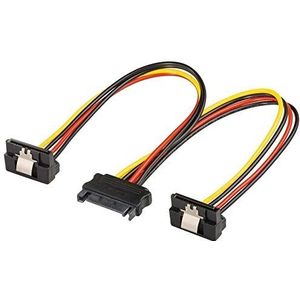 PremiumCord Power splitter voor harde schijf HDD, SATA connector naar 2X SATA bus 90° hoek