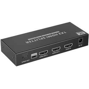 PremiumCord HDMI 2.1 Splitter 1-2, 8K 4320p 60Hz, 4K 2160p 120Hz, Full HD 1080p, HDCP 2.2, HDR, EDID, metalen behuizing